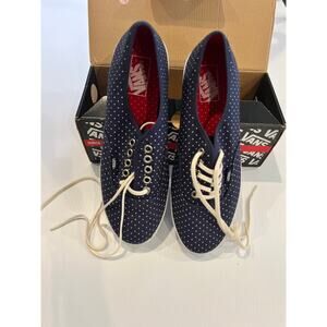 Van's Navy Blue with White Polka Dot / Laces Women's Size 8.5 Sneakers